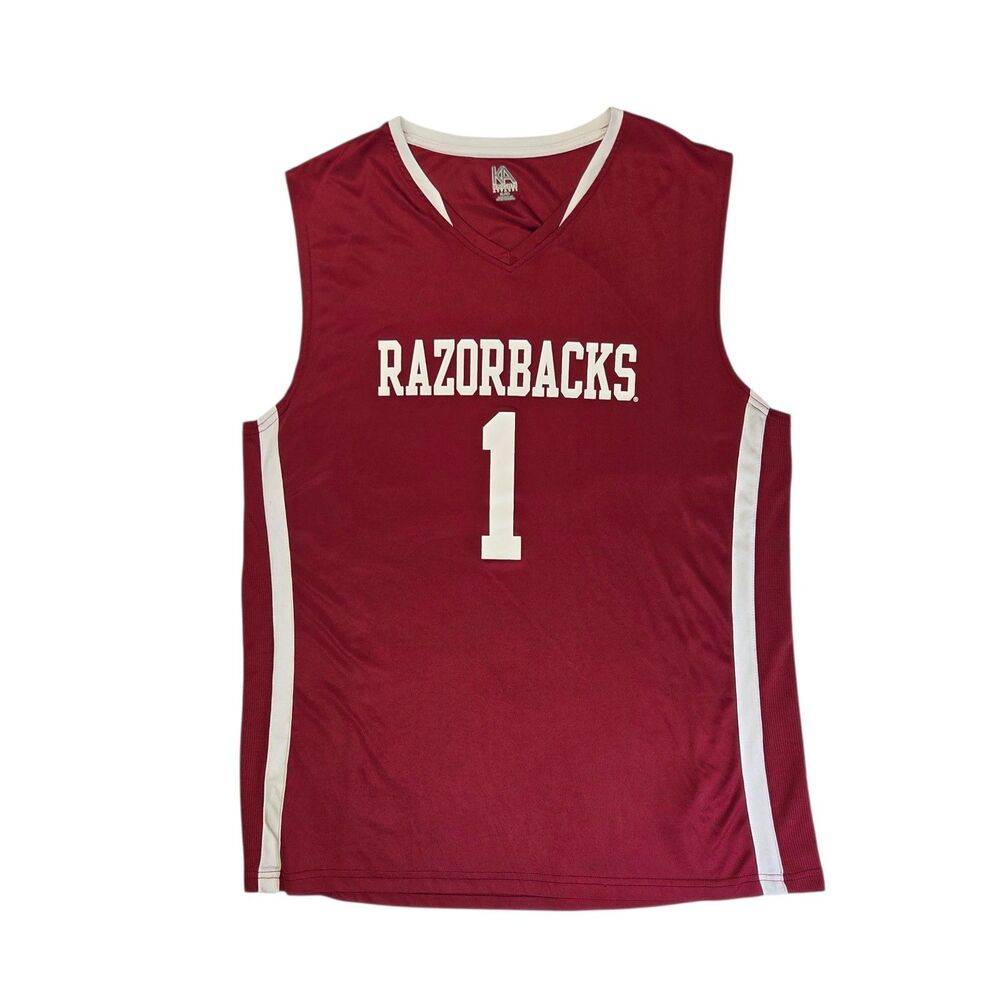 Arkansas Razorbacks Basketball Jersey #1 Knights Apparel Men's XL NCAA College